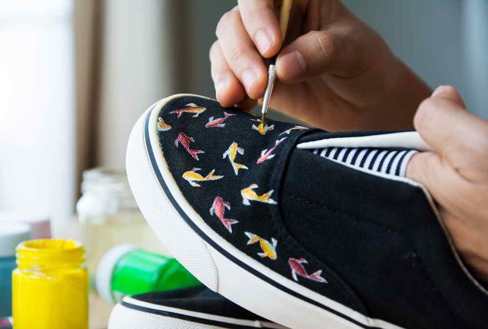 preventing acrylic paint from peeling or cracking on shoes